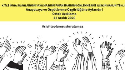”Kitle İmha Silahlarının Yayılmasının Finansmanının Önlenmesine İlişkin Kanun Teklifi”ne İlişkin Ortak Açıklama Çağrısı
