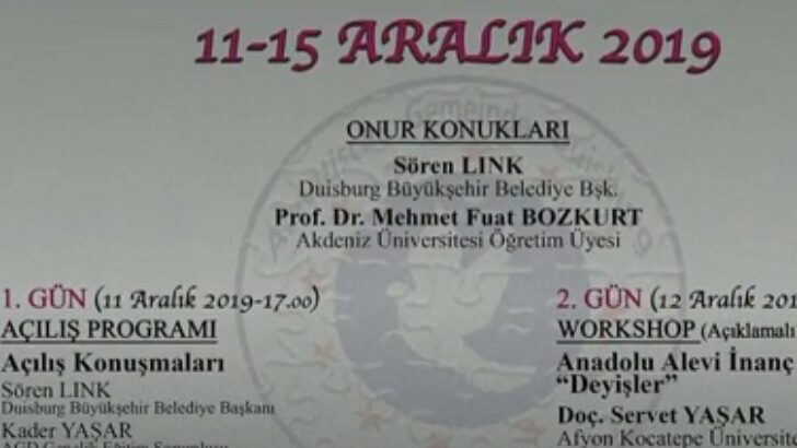 Duisburg Alevi Toplumu – Geçmişten Günümüze Alevilik Paneli – 13.12.2019