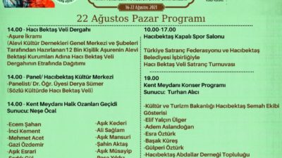 58.Ulusal, 32.Uluslararası Hacı Bektaş Veli Anma Törenleri